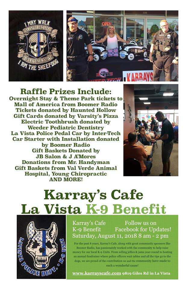 Flyer for K9 Fundraiser in La Vista