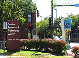 Omaha Business and Technology sign