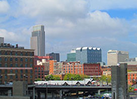 Omaha Skyline with Landmark Building